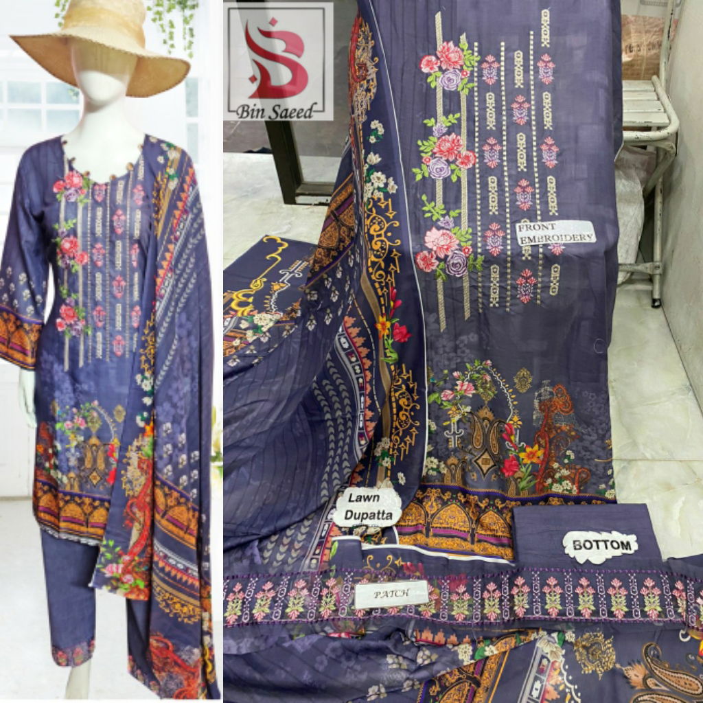 Bin Saeed Laen Collection Vol 12 Daily Wear Wholesale Karachi Cotton Dress Material
